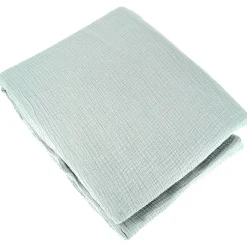 Linnea Parure de lit 240x220 cm double gaze de coton GAZGAZ vert amande 3 pièces