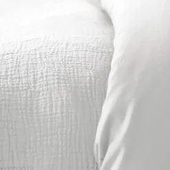 Linnea Parure de lit 140x200 cm double gaze de coton GAZGAZ blanc 2 pièces Hot