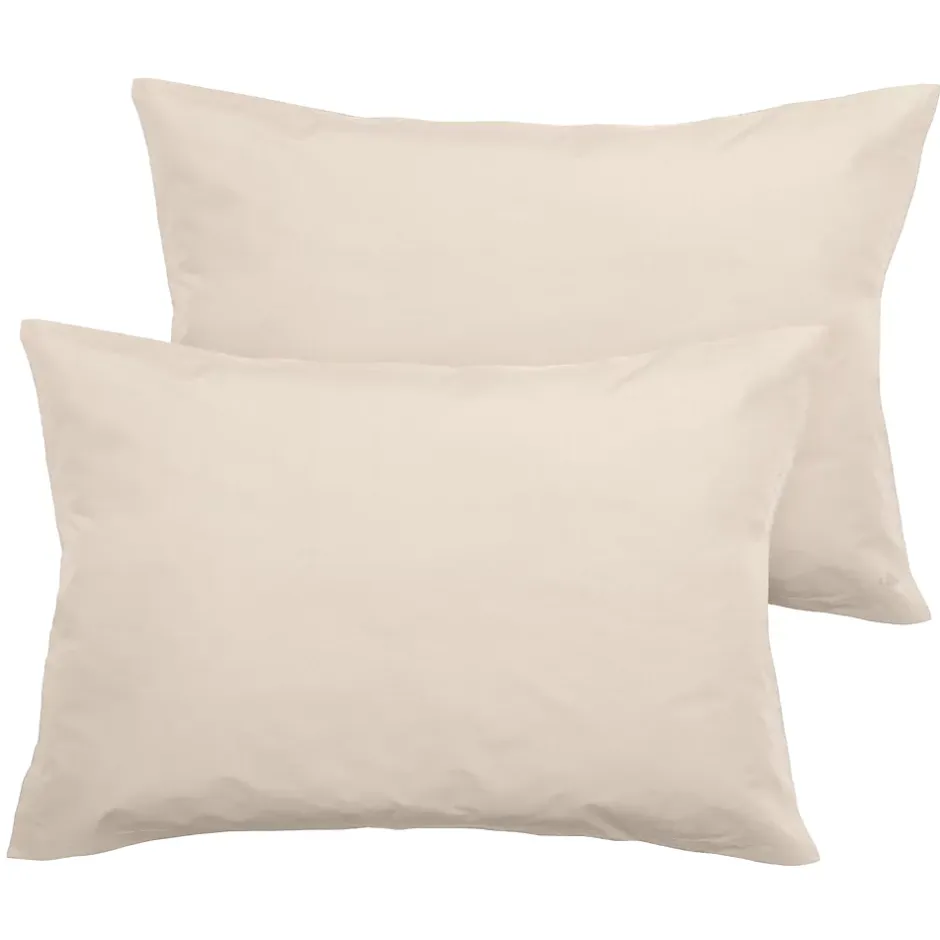 Linnea Parure de lit 280x240 cm et taie 50x70 cm percale MANOIR blanc Naturel Discount