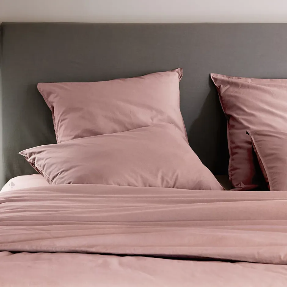 Linnea Parure de lit 240x220 cm et 65x65 cm coton lavé PALACE rose 3 pièces Online