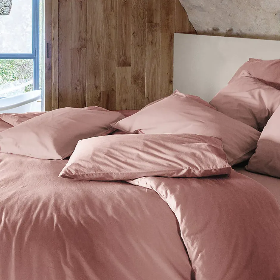 Linnea Parure de lit 240x220 cm et 65x65 cm coton lavé PALACE rose 3 pièces Online