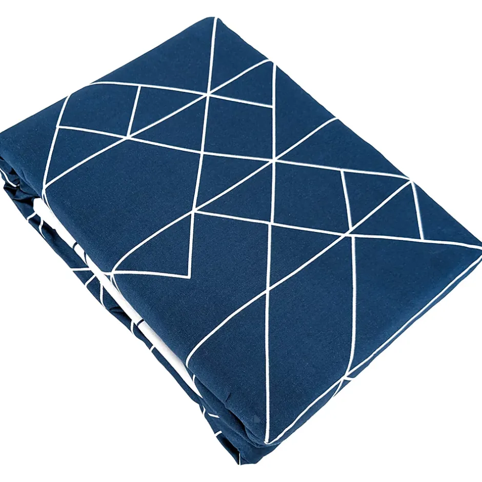 Linnea Parure de lit 240x220 cm microfibre LIST bleu 3 pièces