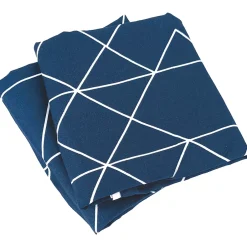 Linnea Parure de lit 240x220 cm microfibre LIST bleu 3 pièces