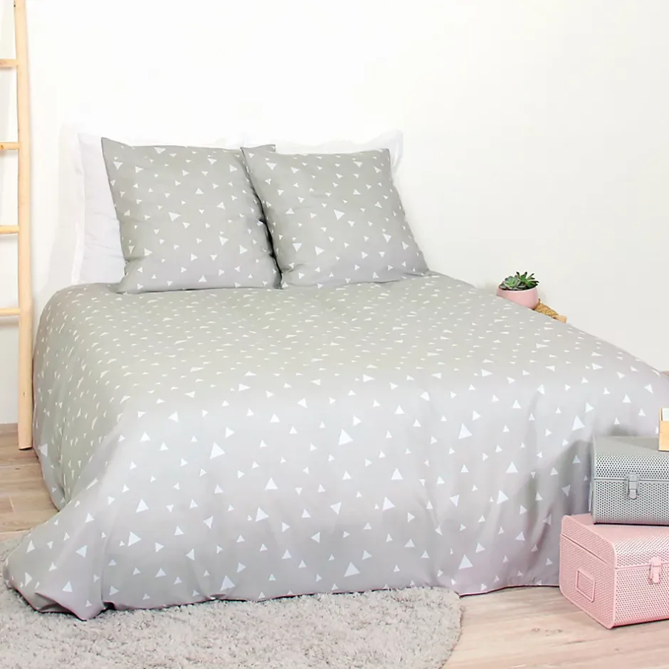 Linnea Parure de lit 240x220 cm microfibre PISA gris Perle