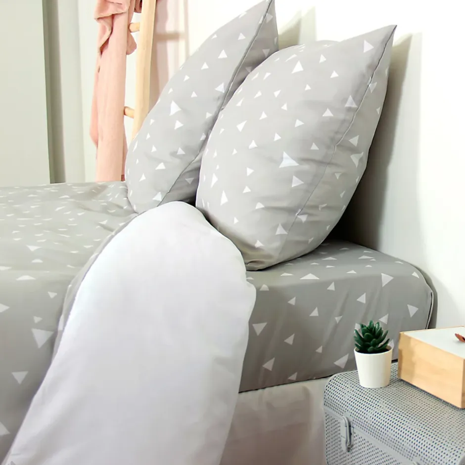 Linnea Parure de lit 240x220 cm microfibre PISA gris Perle