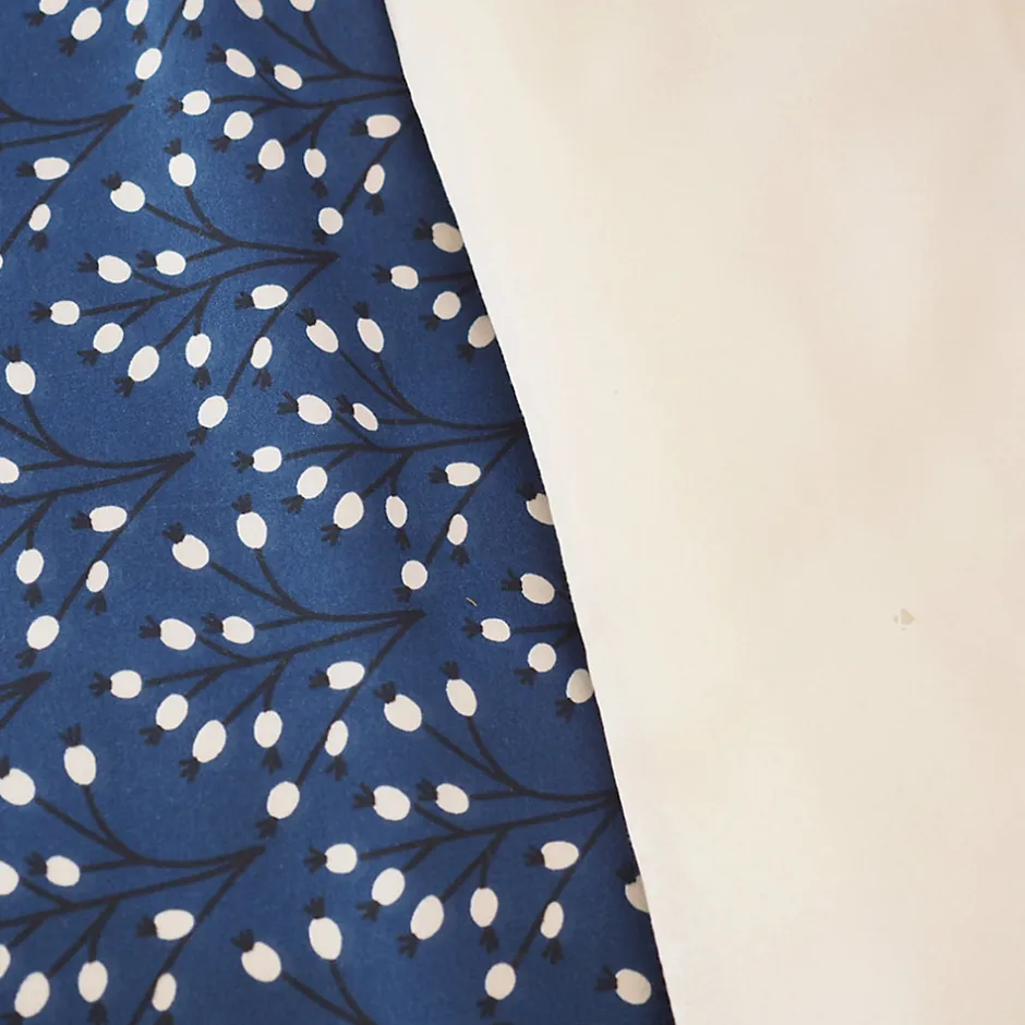 Linnea Parure de lit 240x220 cm Microfibre 50% recyclée FLENA Bleu 3 pièces