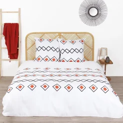 Linnea Parure de lit 240x220 cm microfibre ZEST Rouge Hot