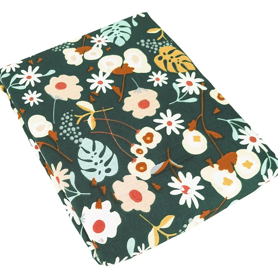 Linnea Parure de lit 260x240 cm microfibre CUEILLETTE vert 3 pièces