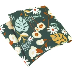 Linnea Parure de lit 260x240 cm microfibre CUEILLETTE vert 3 pièces