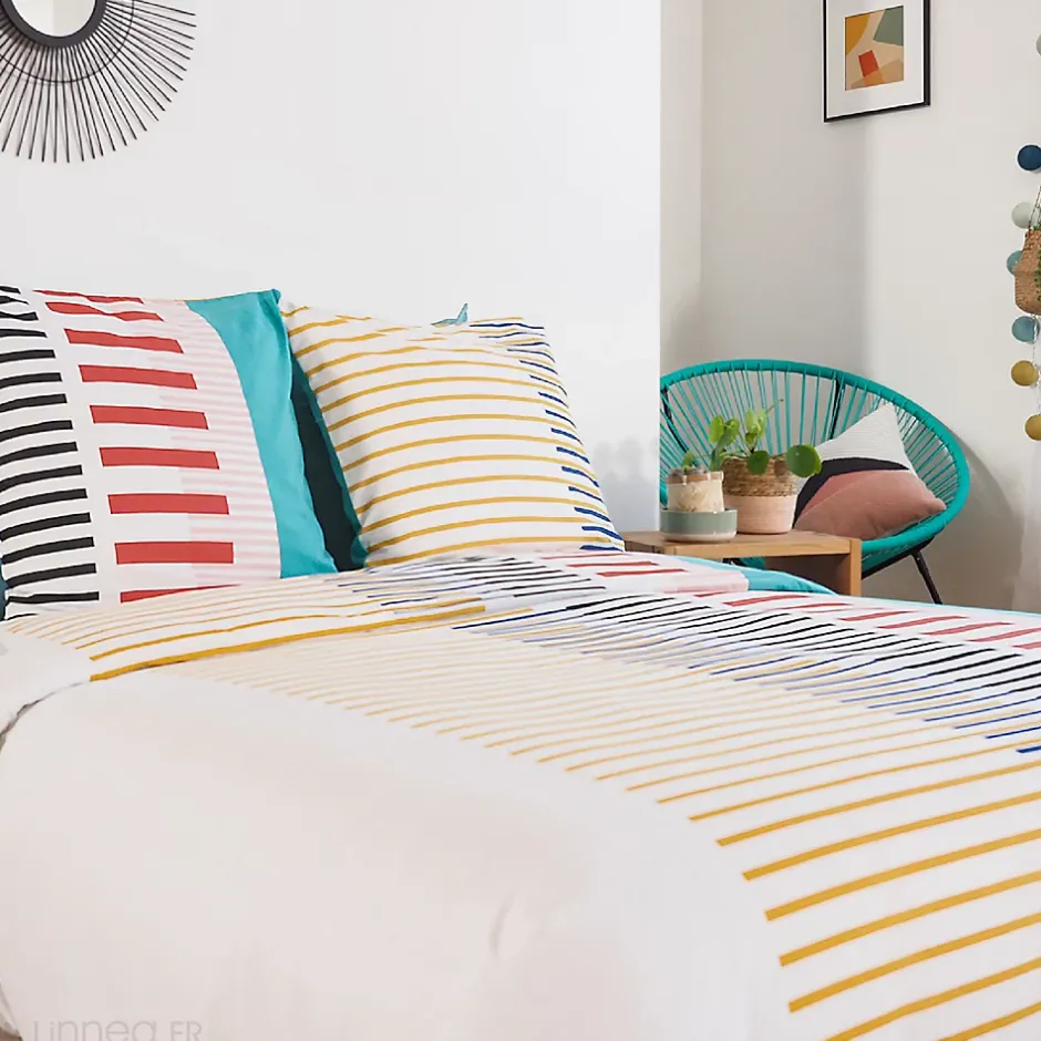 Linnea Parure de lit 240x220 cm mixte CHRIS multicolore Sale