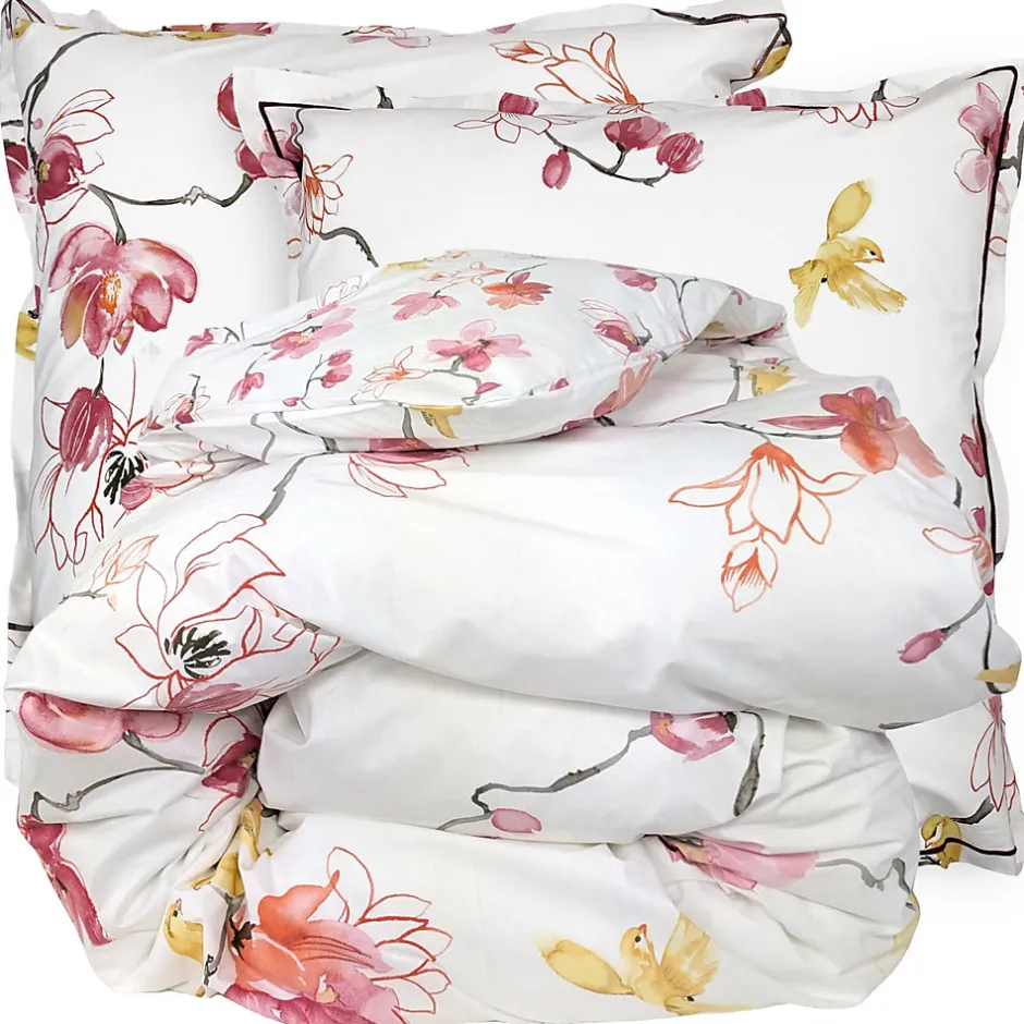 Linnea Parure de lit 240x220 cm percale coton ELISA Rose 3 pièces