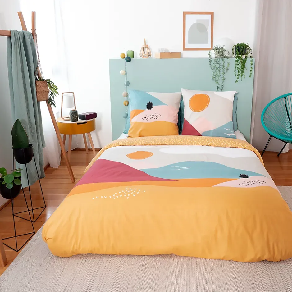 Linnea Parure de lit 240x220 cm polycoton VALLON multicolore 3 pièces Best