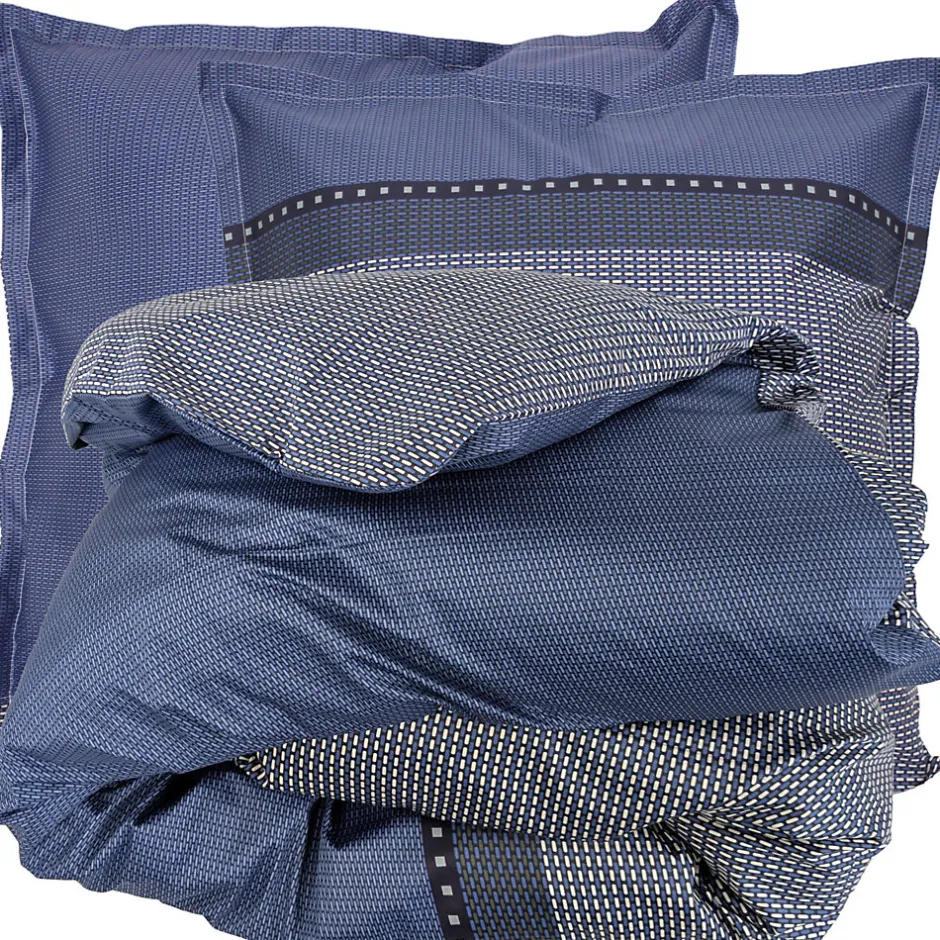 Linnea Parure de lit 280x240 cm satin de coton ENZO bleu