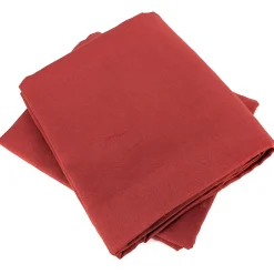 Linnea Parure de lit 260x240 cm satin de coton SAPRI rouge sienne 3 pièces