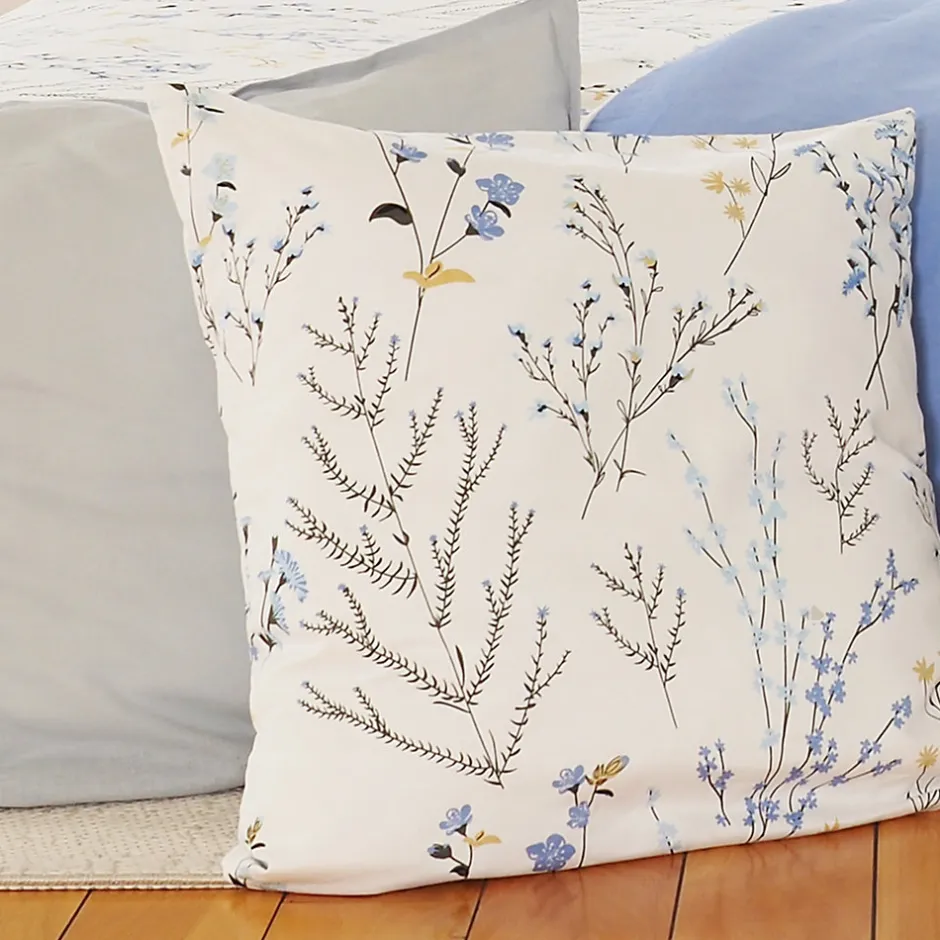 Linnea Parure de lit 240x220 cm Satin de coton FANILLE Blanc 3 pièces