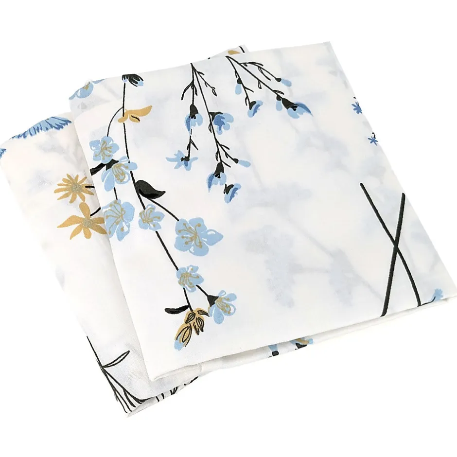 Linnea Parure de lit 240x220 cm Satin de coton FANILLE Blanc 3 pièces