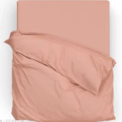 Linnea Parure de lit 240x220 cm satin de coton SAPRI rose thé 3 pièces Outlet