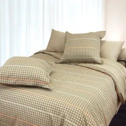 Linnea Parure de lit 240x220 cm Satin de coton DAUPHINE Marron