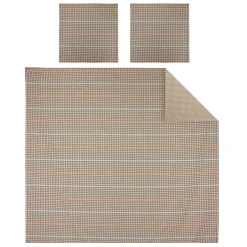 Linnea Parure de lit 240x220 cm Satin de coton DAUPHINE Marron