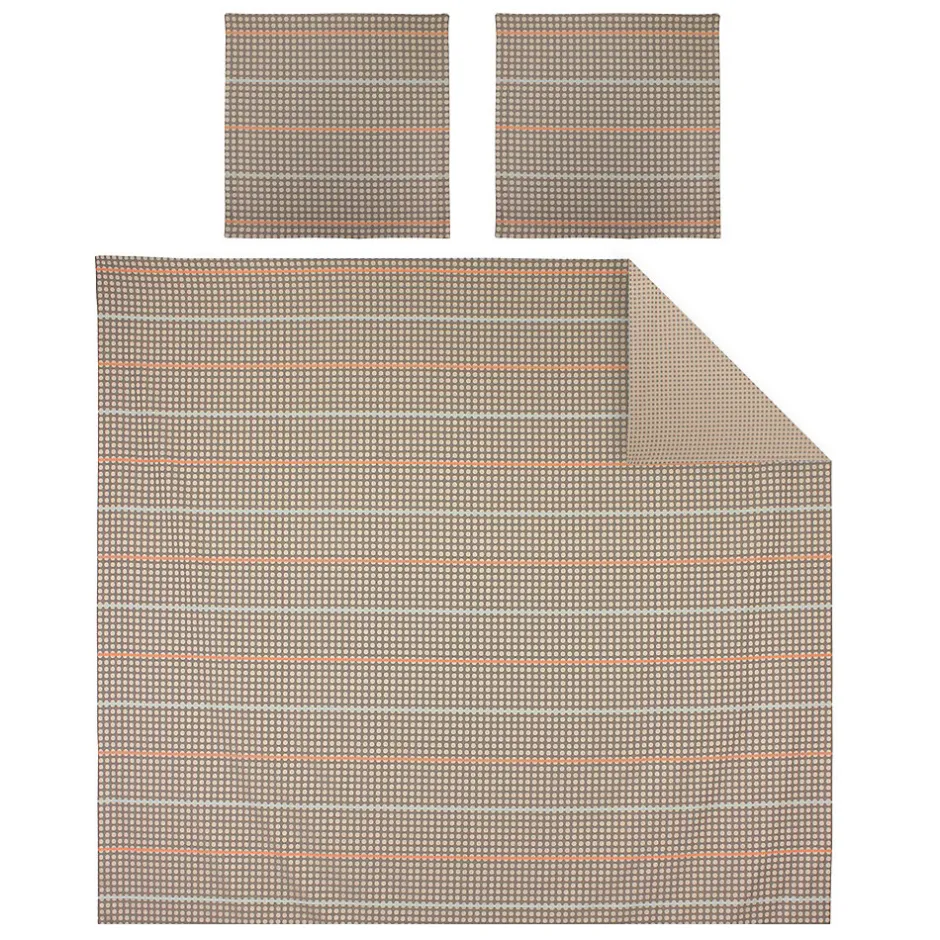 Linnea Parure de lit 240x220 cm Satin de coton DAUPHINE Marron