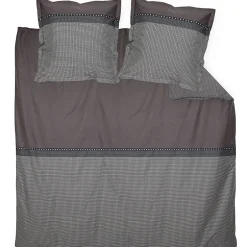 Linnea Parure de lit 200x200 cm satin de coton ENZO noir Outlet
