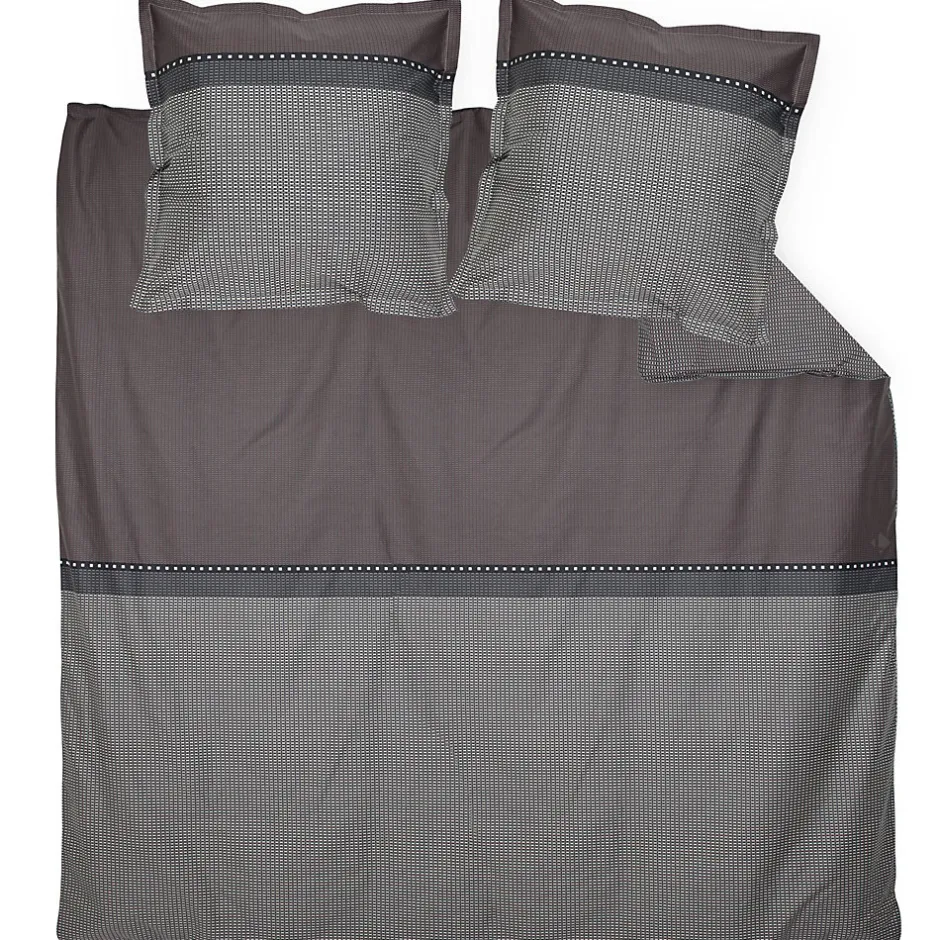 Linnea Parure de lit 200x200 cm satin de coton ENZO noir Outlet