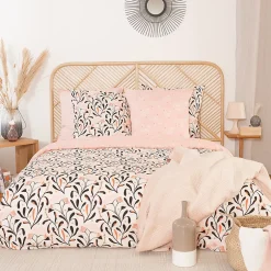 Linnea Parure de lit 260x240 cm Satin de coton JOY Rose 3 pièces Clearance