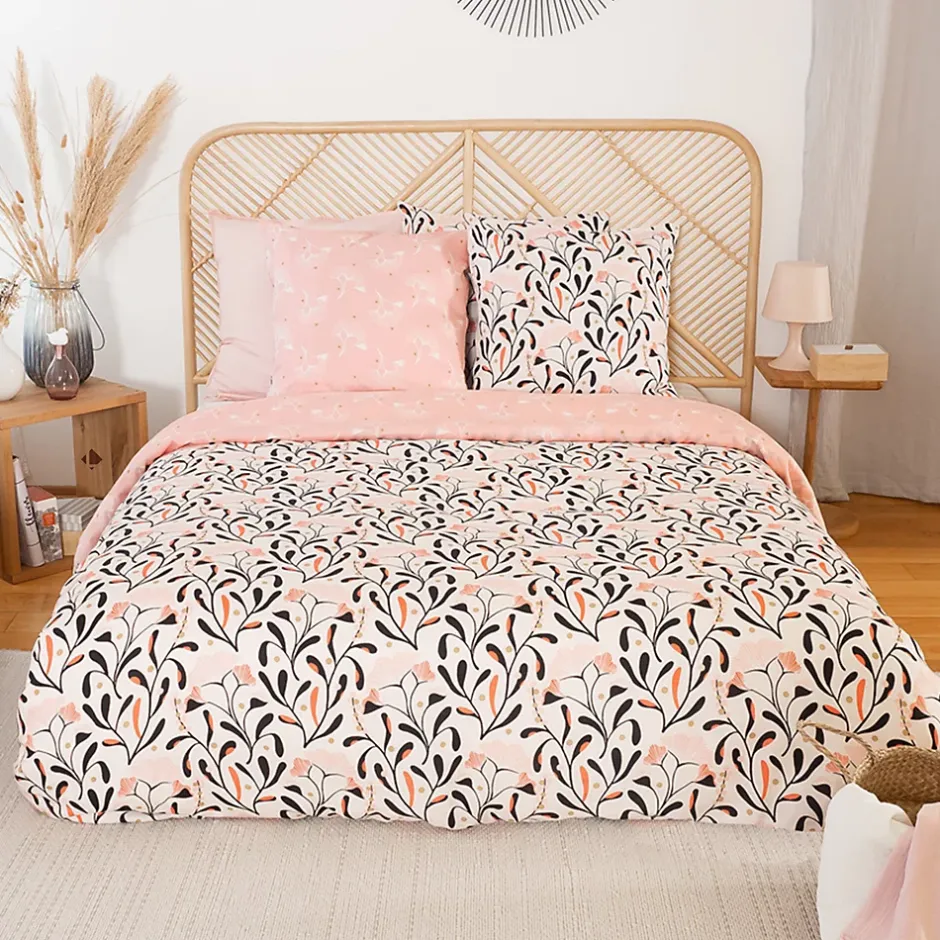 Linnea Parure de lit 260x240 cm Satin de coton JOY Rose 3 pièces Clearance