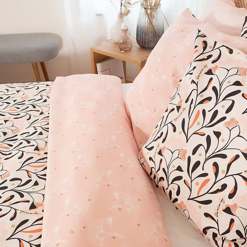 Linnea Parure de lit 260x240 cm Satin de coton JOY Rose 3 pièces Clearance