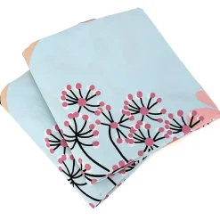 Linnea Parure de lit 240x220 cm Satin de coton PAYA Bleu 3 pièces Discount