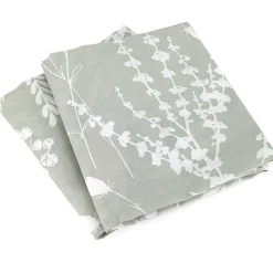 Linnea Parure de lit 240x220 cm Satin de coton SUSIE Vert 3 pièces