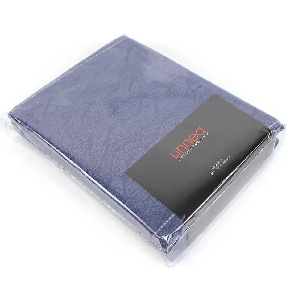 Linnea Parure de lit 260x240 cm Satin de coton VENDOME Bleu foncé