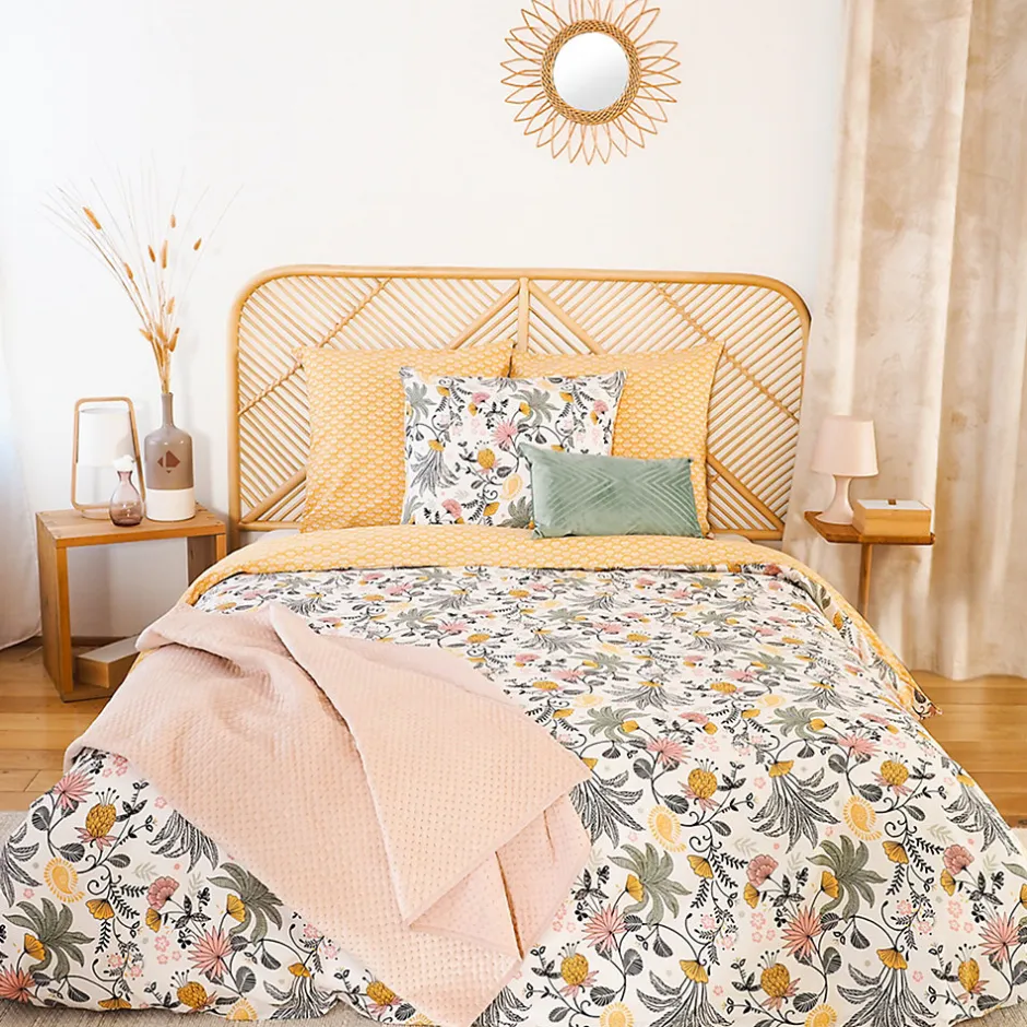 Linnea Parure de lit 240x220 cm Satin de coton WAYAN Vert 3 pièces