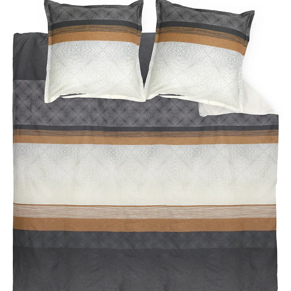 Linnea Parure de lit 240x220 cm satin de coton TIAGO noir