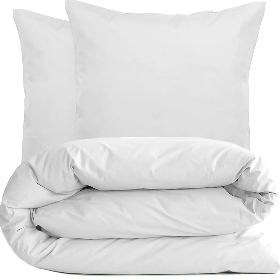 Linnea Parure de lit 240x220 cm set 65x65 cm percale MANOIR gris Perle