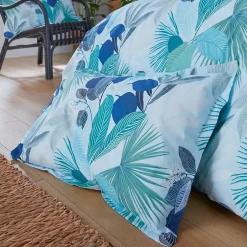 Linnea Parure de lit 140x200 cm taie 50x70 cm percale de coton MOOREA PACIFIC bleu/vert 2 pièces Hot