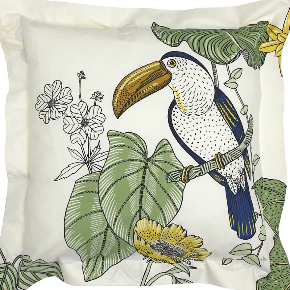 Linnea Parure de lit 280x240 cm 65x65 cm coton TOCO vert 3 pièces