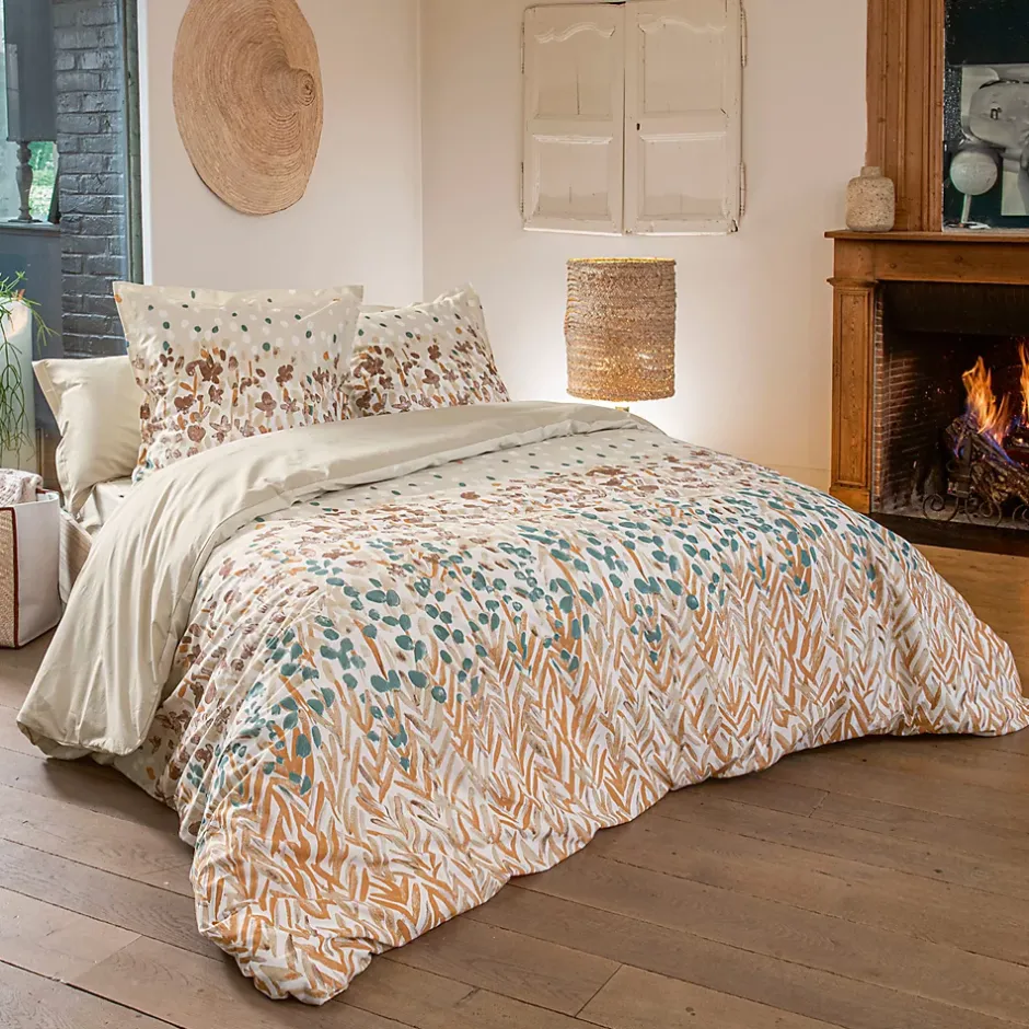 Linnea Parure de lit 280x240 cm 65x65 cm coton ÉVASION pêche 3 pièces Best