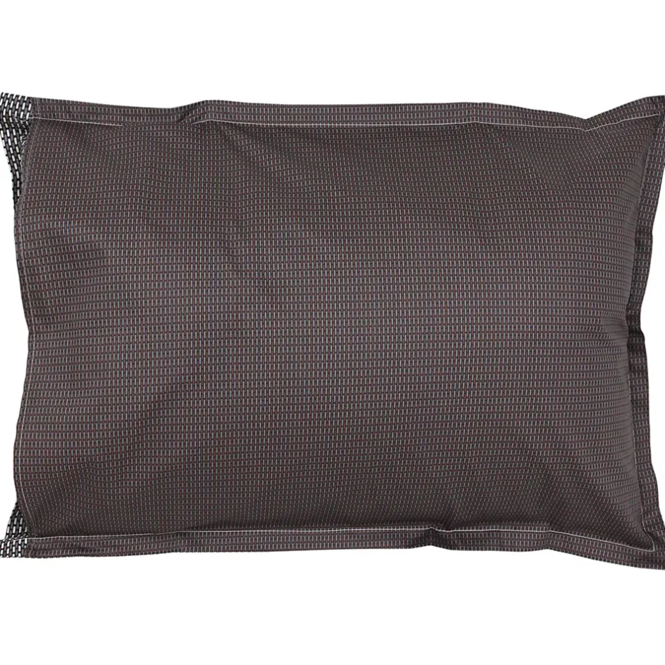 Linnea Parure de lit 140x200 cm 50x70 cm en satin de coton ENZO noir Clearance