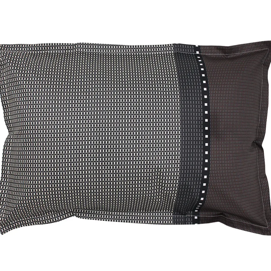 Linnea Parure de lit 240x220 cm 50x70 cm en satin de coton ENZO noir