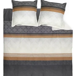 Linnea Parure de lit 200x200 cm 50x70 cm en satin de coton TIAGO noir Outlet