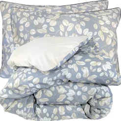 Linnea Parure de lit 280x240 cm 50x70 cm percale de coton LISON Gris 3 pièces Hot
