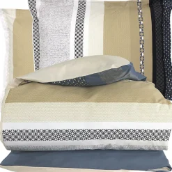 Linnea Parure de lit 280x240 cm 50x70 cm percale coton MARLOW acier Best