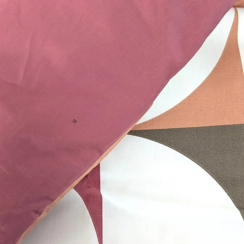 Linnea Parure de lit 300x240 cm 65x65 cm percale MODULO acajou 3 pièces