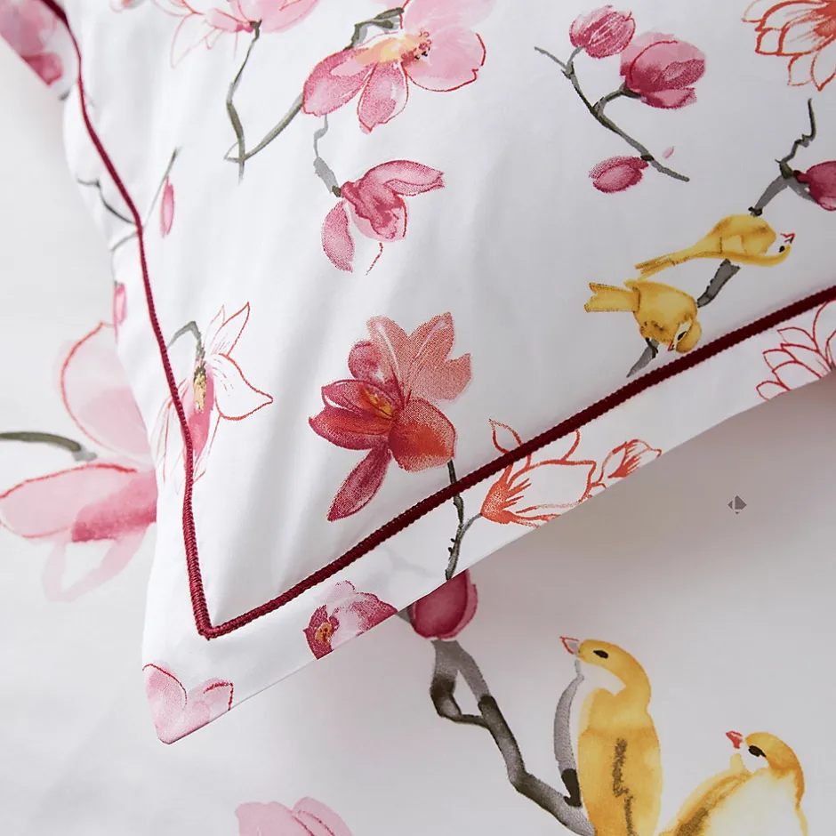 Linnea Parure de lit 300x240 cm 50x70 cm percale ELISA Rose 3 pièces