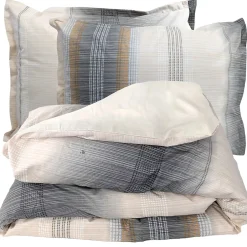 Linnea Parure de lit 140x200 cm 50x70 cm percale ESTEBAN beige 2 pièces Hot