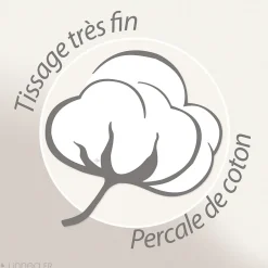 Linnea Parure de lit 200x200 cm 65x65 cm percale MACASSAR Cognac 3 pièces