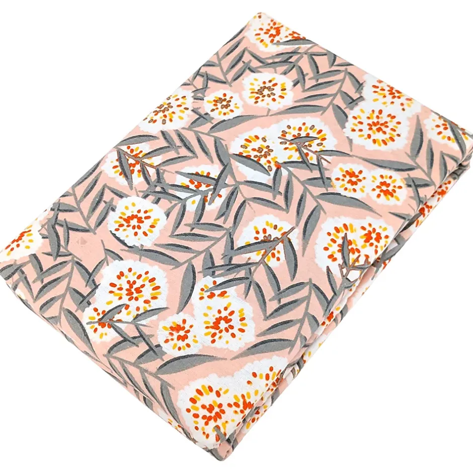 Linnea Parure de lit 200x200 cm 65x65 flanelle LILY gris orange 3 pièces Sale