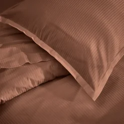 Linnea Parure de lit 240x220 satin de coton GRAND HÔTEL 3 pièces marron Sable