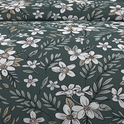 Soleil D'Ocre Parure housse de couette en coton 57 fils 240x220 cm MANON vert, par Hot